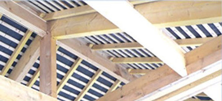 Photo d'une charpente traditionnelle